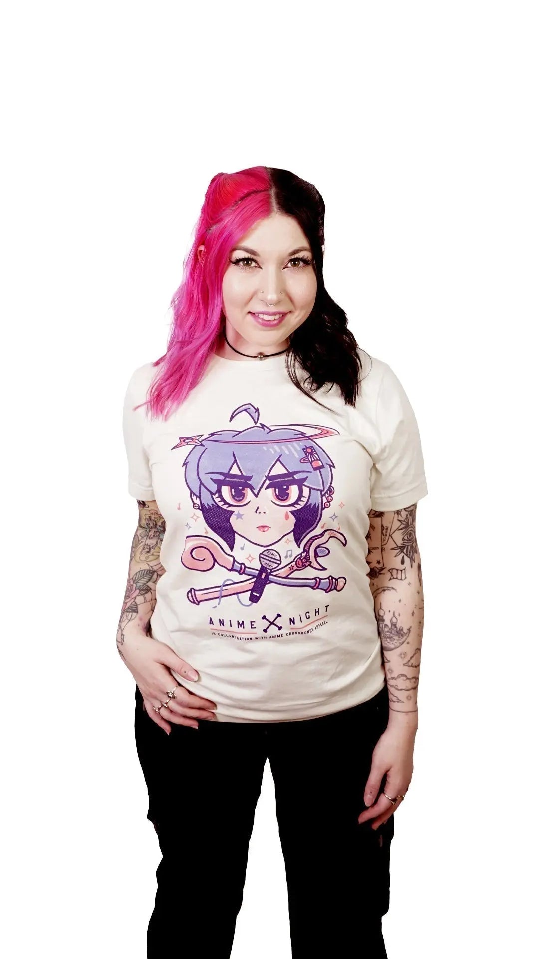 Tsuki Crossbones T-Shirt Anime Night